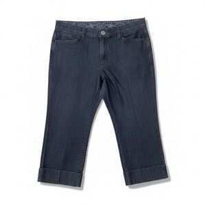 4/$20 Bandolino Mid-Rise Cropped Cuffed Straight-Leg Jeans Size 10